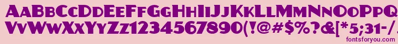 JuanitaitcTt Font – Purple Fonts on Pink Background