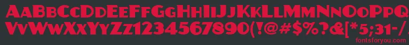 JuanitaitcTt Font – Red Fonts on Black Background