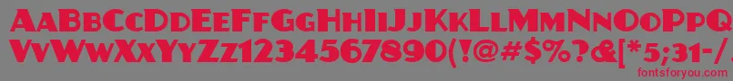JuanitaitcTt-Schriftart – Rote Schriften auf grauem Hintergrund