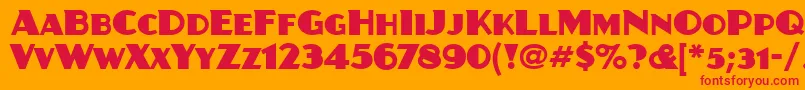 JuanitaitcTt Font – Red Fonts on Orange Background
