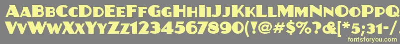 JuanitaitcTt Font – Yellow Fonts on Gray Background