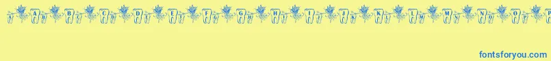 ToothFairy Font – Blue Fonts on Yellow Background