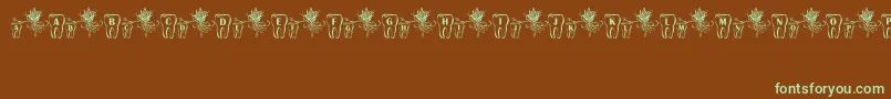 ToothFairy Font – Green Fonts on Brown Background