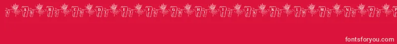 Police ToothFairy – polices roses sur fond rouge