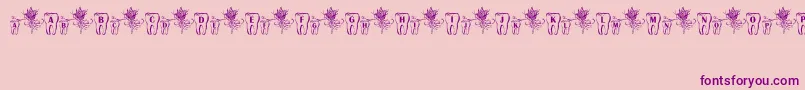 ToothFairy-fontti – violetit fontit vaaleanpunaisella taustalla
