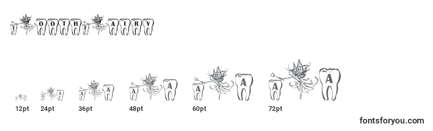 Größen der Schriftart ToothFairy