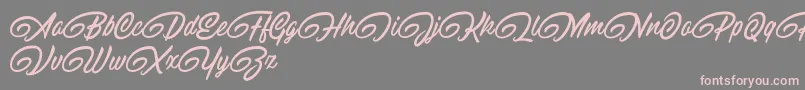 RaitonsDemo-fontti – vaaleanpunaiset fontit harmaalla taustalla