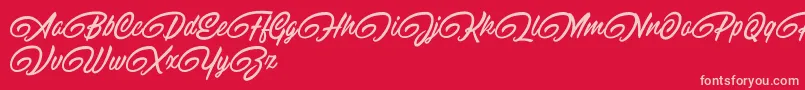 RaitonsDemo Font – Pink Fonts on Red Background