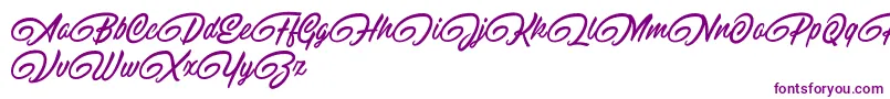 フォントRaitonsDemo – 白い背景に紫のフォント