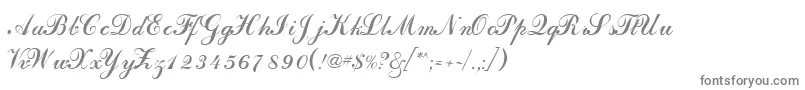 フォントDahlingscriptssk – 白い背景に灰色の文字