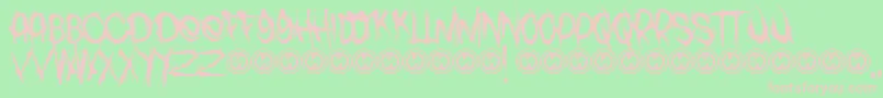 PackOfWolves Font – Pink Fonts on Green Background