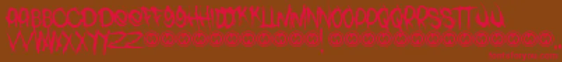 PackOfWolves Font – Red Fonts on Brown Background