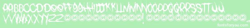 PackOfWolves Font – White Fonts on Green Background