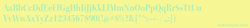 KeplerstdBoldscndisp Font – Green Fonts on Yellow Background