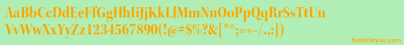 KeplerstdBoldscndisp Font – Orange Fonts on Green Background