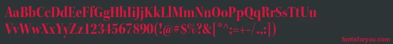 KeplerstdBoldscndisp Font – Red Fonts on Black Background