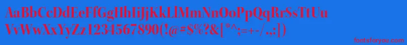 KeplerstdBoldscndisp Font – Red Fonts on Blue Background