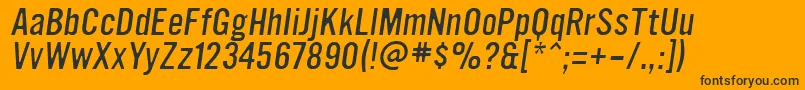 UltramagneticLightoblique Font – Black Fonts on Orange Background