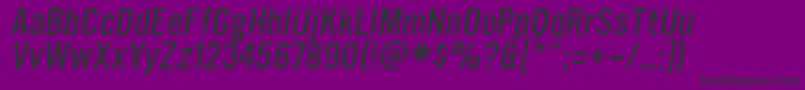 UltramagneticLightoblique Font – Black Fonts on Purple Background