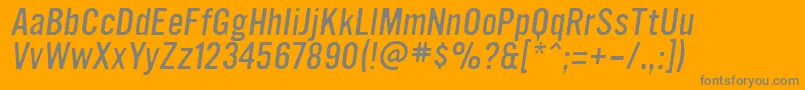 UltramagneticLightoblique Font – Gray Fonts on Orange Background