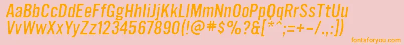 UltramagneticLightoblique Font – Orange Fonts on Pink Background