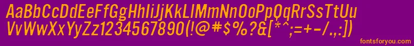 UltramagneticLightoblique Font – Orange Fonts on Purple Background