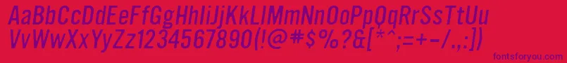 UltramagneticLightoblique Font – Purple Fonts on Red Background