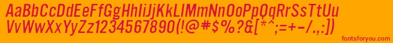 UltramagneticLightoblique Font – Red Fonts on Orange Background