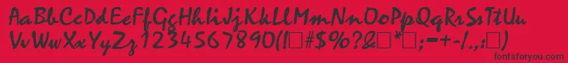 ZephyrBold Font – Black Fonts on Red Background