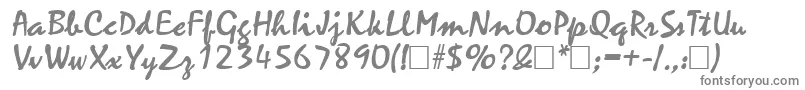 ZephyrBold Font – Gray Fonts on White Background