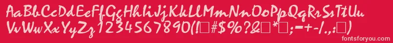 ZephyrBold-Schriftart – Rosa Schriften auf rotem Hintergrund