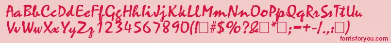 ZephyrBold Font – Red Fonts on Pink Background