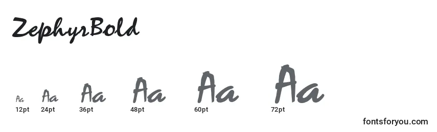ZephyrBold Font Sizes