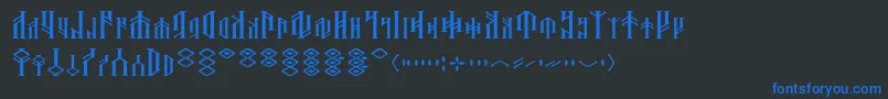 Dwarfspirits Font – Blue Fonts on Black Background