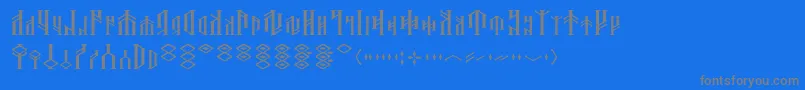 Dwarfspirits Font – Gray Fonts on Blue Background