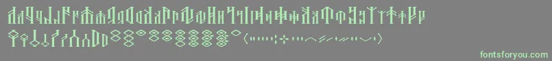 Dwarfspirits Font – Green Fonts on Gray Background