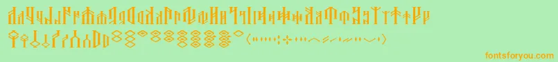 Dwarfspirits Font – Orange Fonts on Green Background