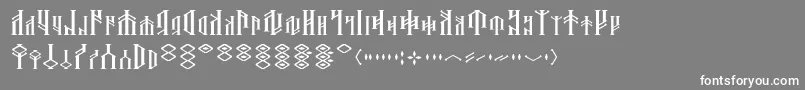 フォントDwarfspirits – 灰色の背景に白い文字