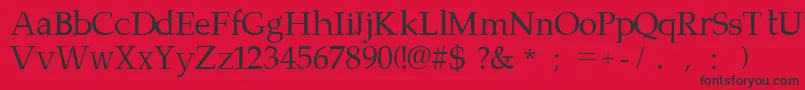 CampaneroRegular Font – Black Fonts on Red Background