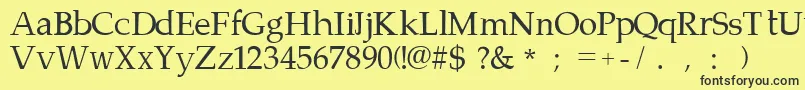 CampaneroRegular Font – Black Fonts on Yellow Background