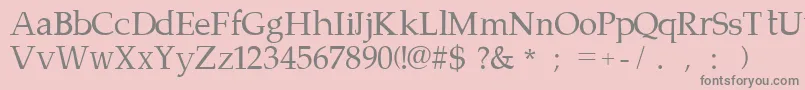 CampaneroRegular Font – Gray Fonts on Pink Background