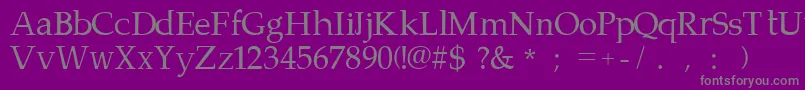 CampaneroRegular Font – Gray Fonts on Purple Background