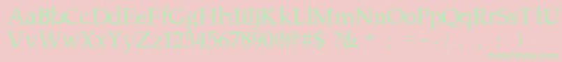 CampaneroRegular Font – Green Fonts on Pink Background