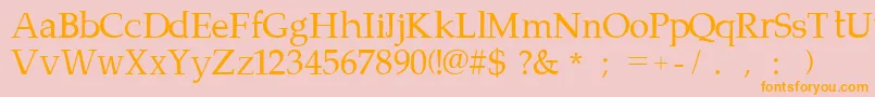 CampaneroRegular Font – Orange Fonts on Pink Background