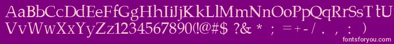 CampaneroRegular Font – Pink Fonts on Purple Background