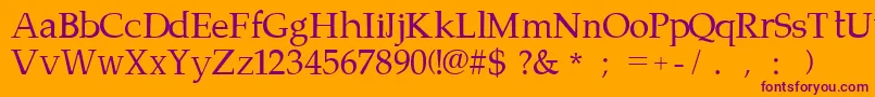 CampaneroRegular Font – Purple Fonts on Orange Background