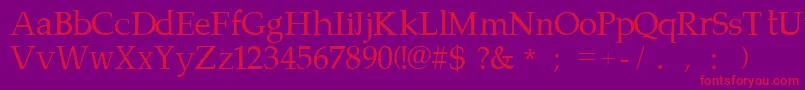 CampaneroRegular Font – Red Fonts on Purple Background