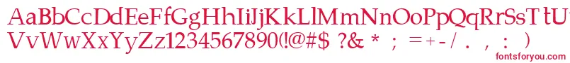 CampaneroRegular-Schriftart – Rote Schriften auf weißem Hintergrund