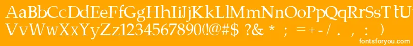 フォントCampaneroRegular – オレンジの背景に白い文字