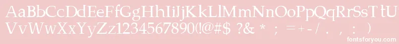 Police CampaneroRegular – polices blanches sur fond rose